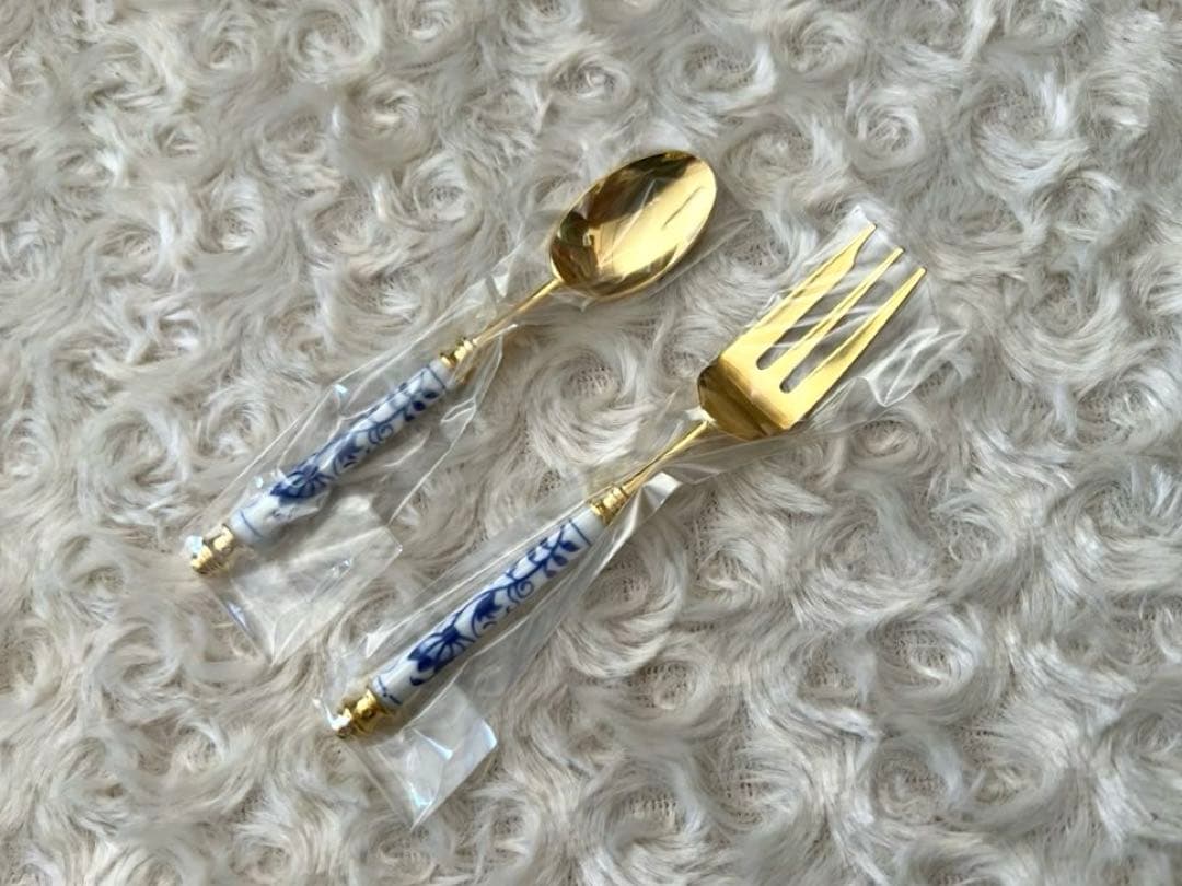 チェコ　ボヘミア　カトラリーセット　ツヴィーベルムスター　スプーン＆フォーク