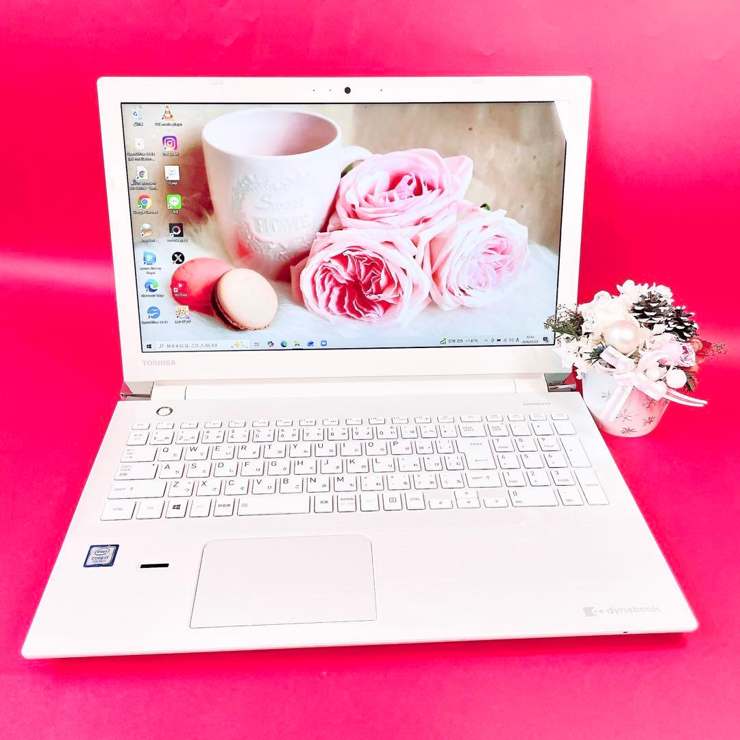 Corei7✨️薄型ノートパソコン✨️可愛い白！高性能16GBカメラSSDブルーレイ