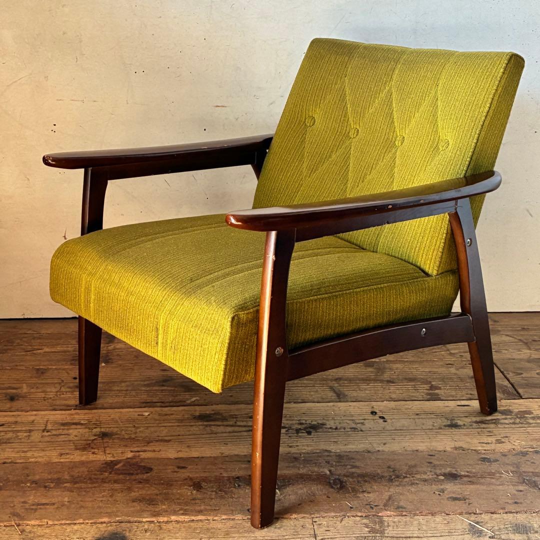 国産ヴィンテージ レトロ 1人掛けソファ ミッドセンチュリー ①