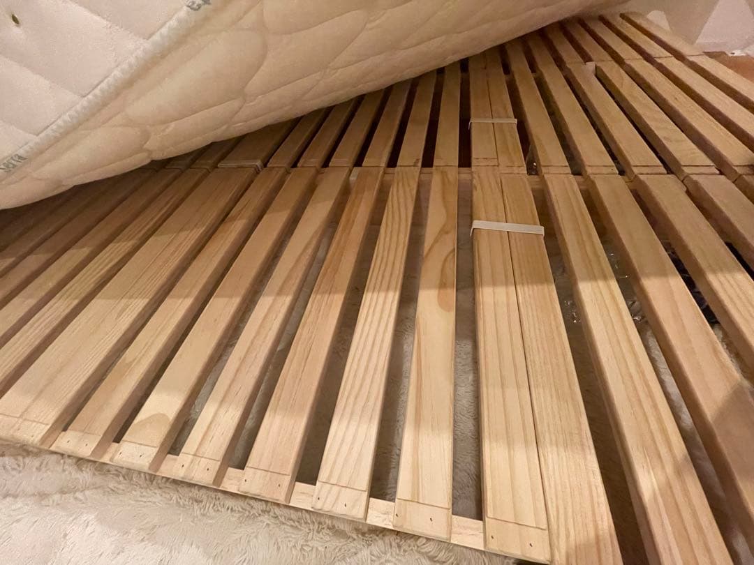 ベッド　スノコ　パレット　ダブルベッド　セミダブルベッド　連結ベッド