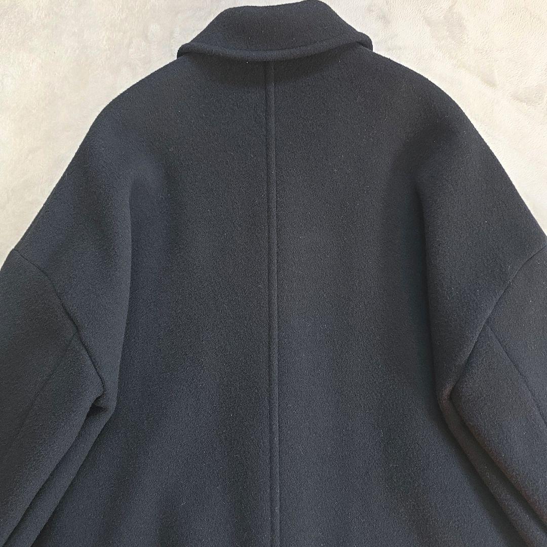 マッキントッシュ ロズリー ピュアラムビーバーステンカラーコート ブラック 38