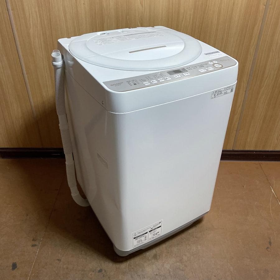 特価■シャープ 7kg 洗濯機 ES-GE7D-W 穴なし槽 2020年製