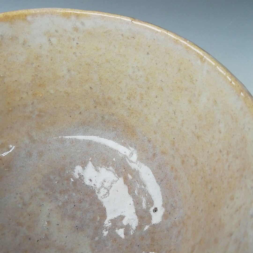 Ｔ３６６　茶碗　『萩茶碗』『野坂江月堂　野坂康起』　共箱　抹茶碗　茶道具