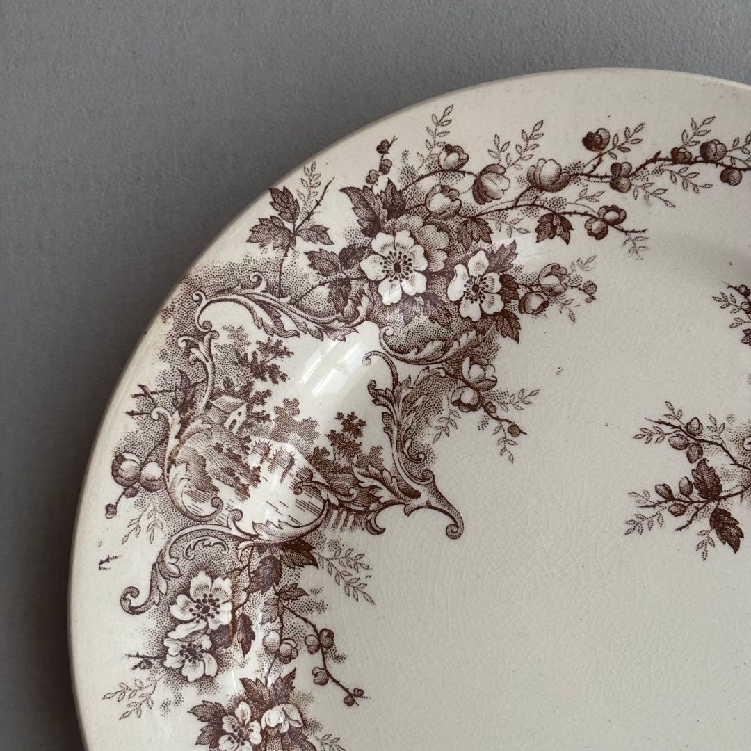 フランスアンティーク ショワジールロワ POMPADOUR ディナープレートC