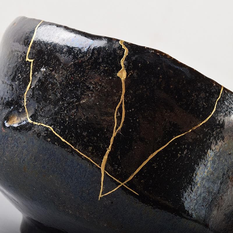 茶道具　楽吉左衛門　十代旦入造　黒楽茶碗　共箱　M　R8075