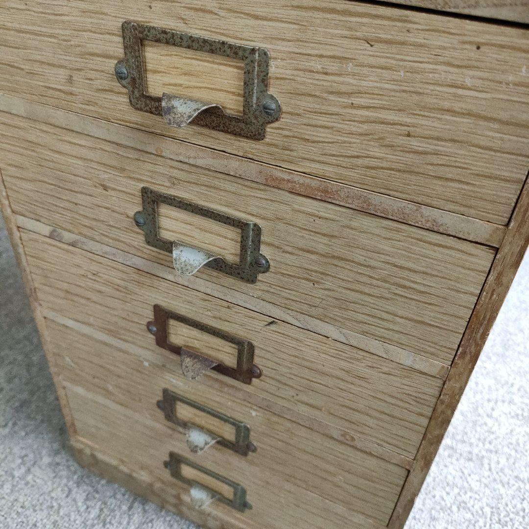 木製7段　小引き出し アンティーク　昭和レトロ