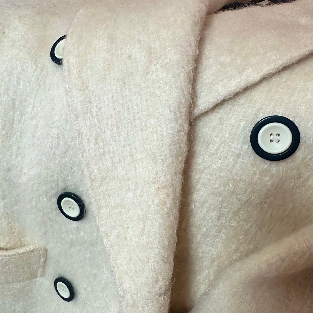 Christian Dior アイボリー ダブルコート ピーコート