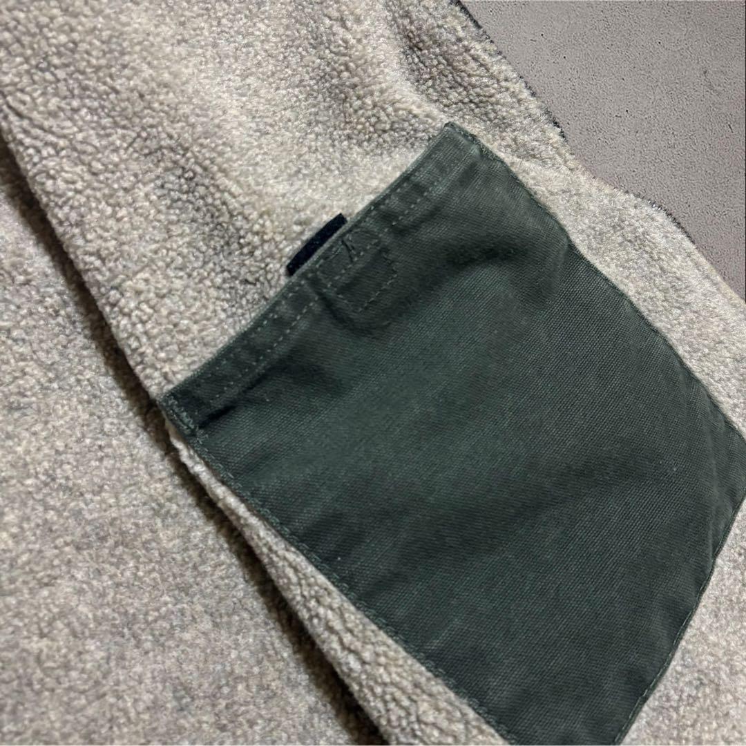 【N86】Carhartt ダック地モックネックベストXLボア裏地フェード