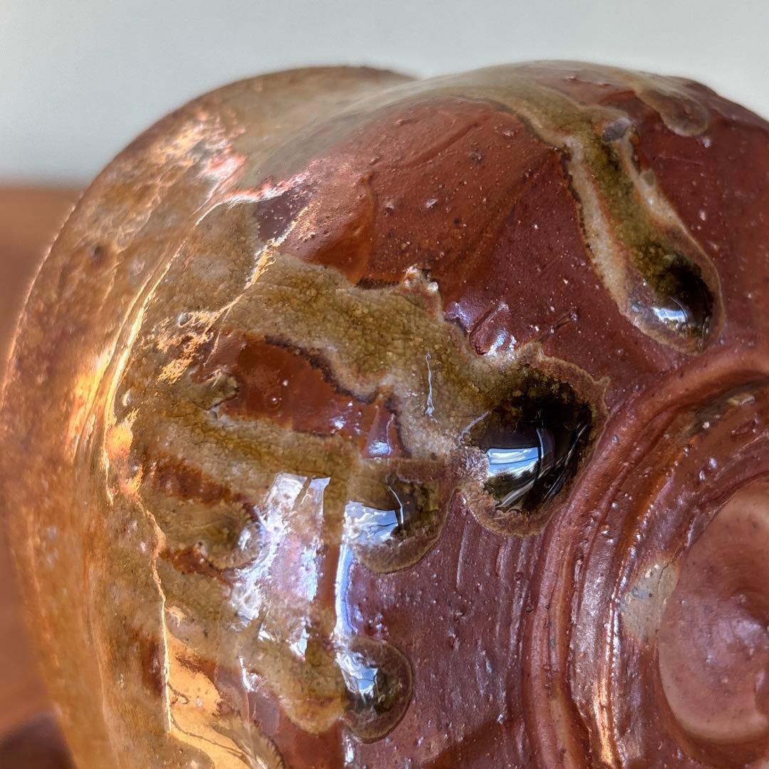 備前焼　小山末廣造　沓茶碗　抹茶碗 茶道具 共箱(228Ec)