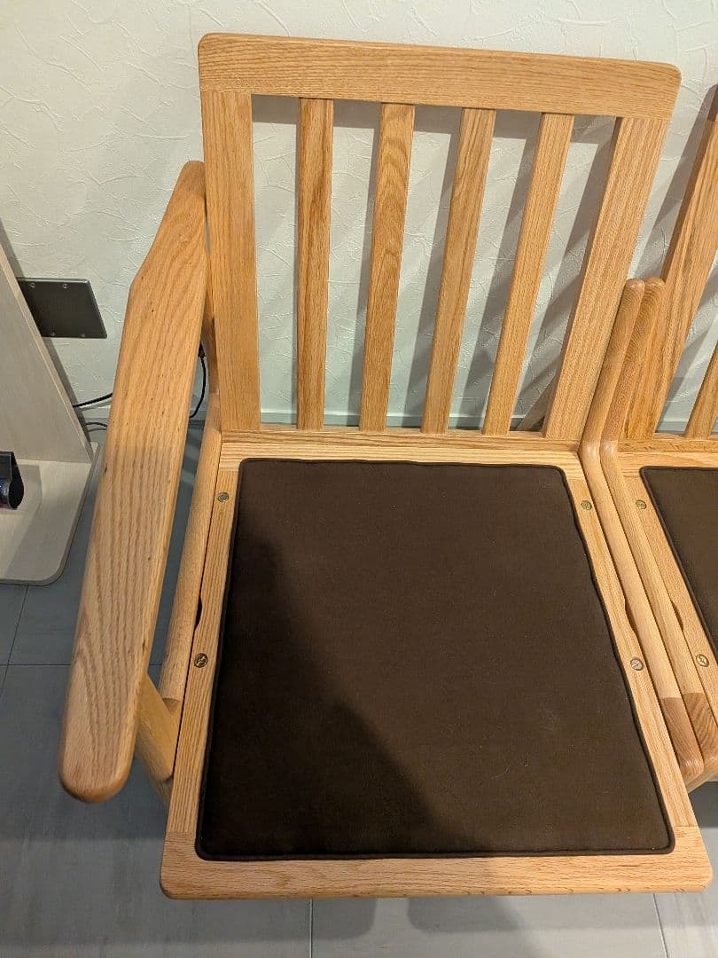 マルニ60 キノママ　オークフレーム　2シーター　ソファ　木製　サガブルー