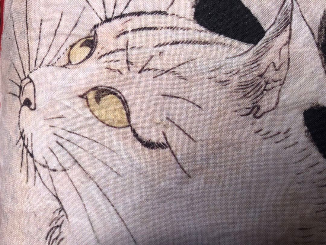 一閑張り　一閑張りバック　歌川国芳　鼠よけの猫　猫　少し大きめ