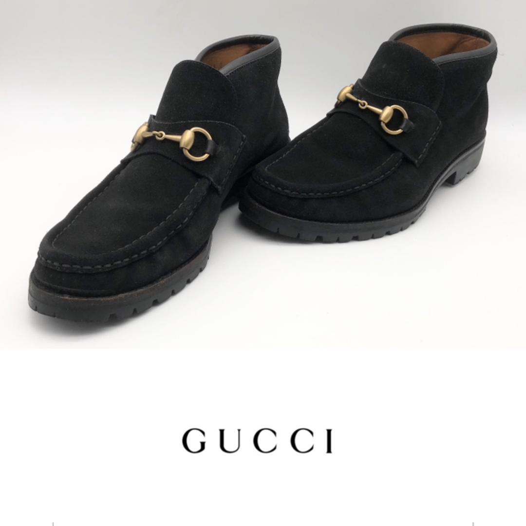 GUCCI グッチ ビットモカシン ハイカット イタリア製 メンズ USED
