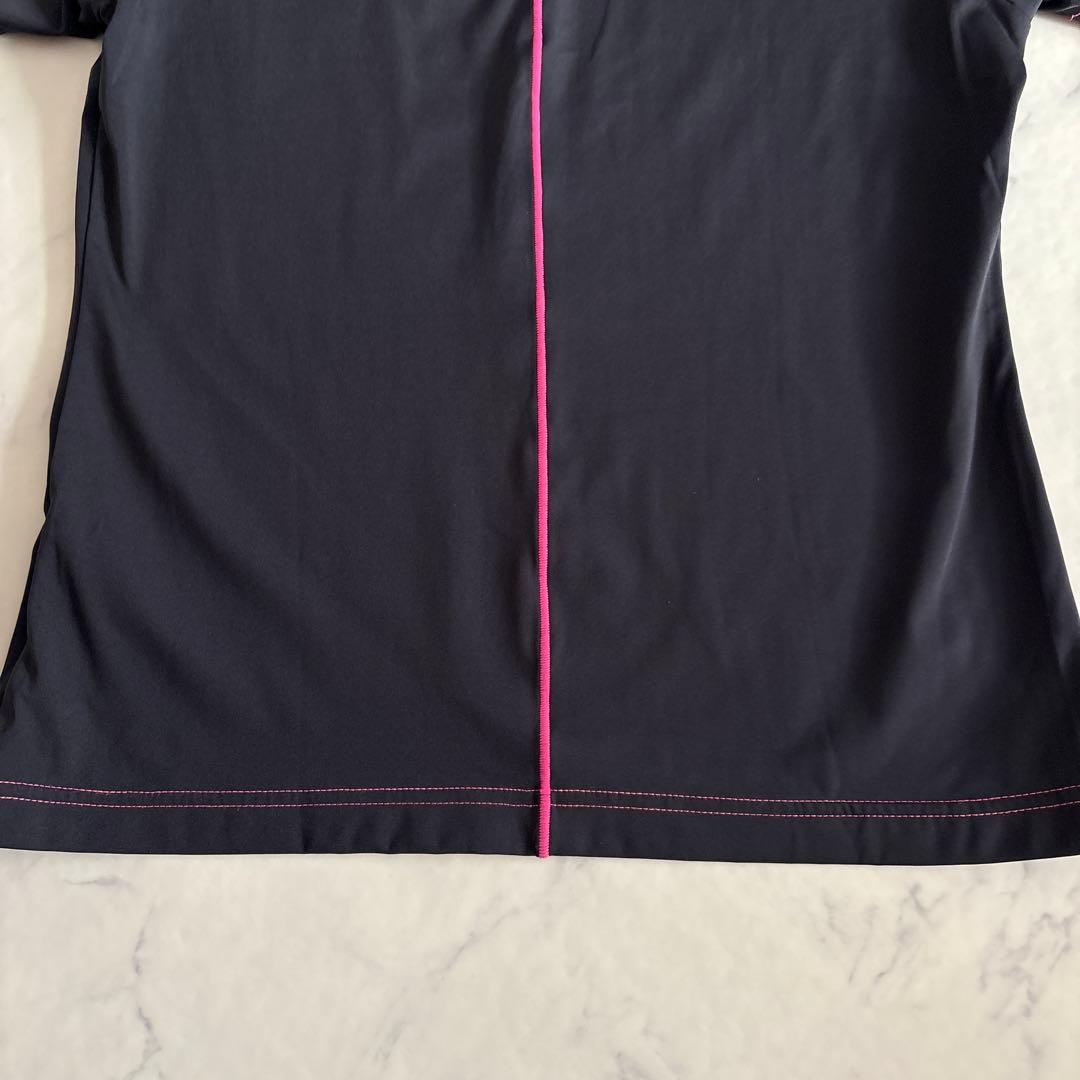 マーク＆ロナ モックネック Tシャツ ゴルフウェア ブラック