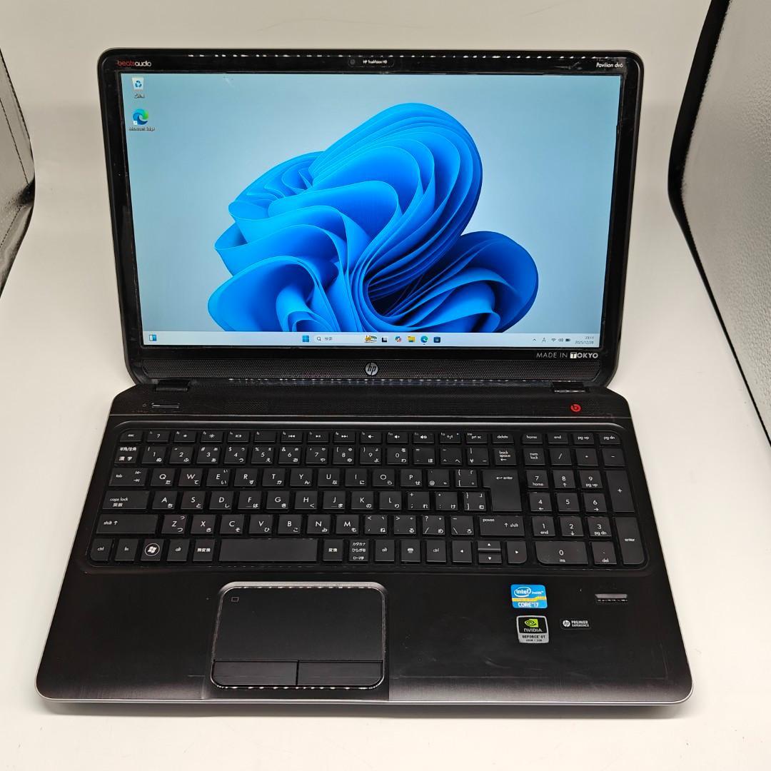 【HP】高速i7 SSD256GB 8GB グラボ搭載 ブラック ノートPC