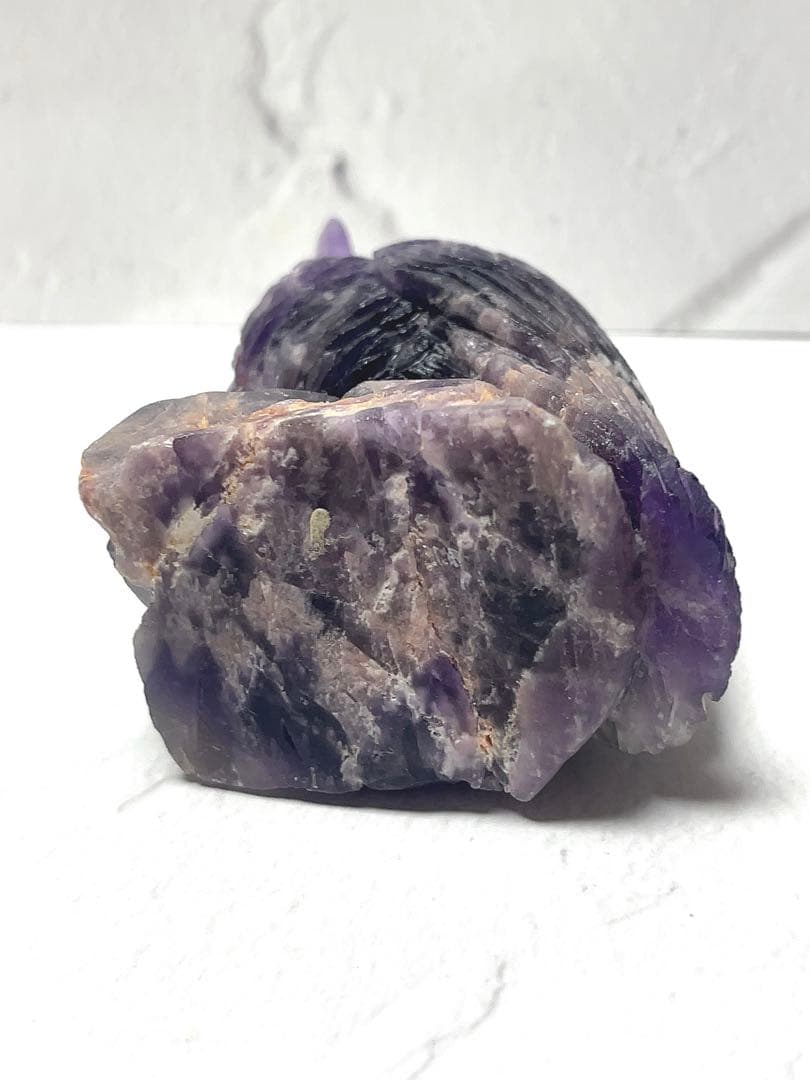 アメジスト フクロウ ふくろう彫刻 梟 置物 オブジェ