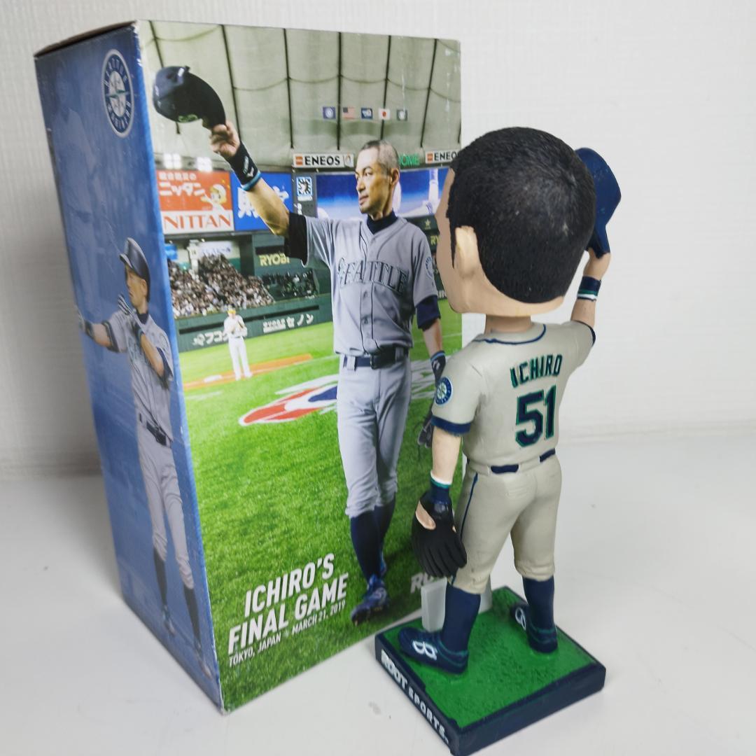イチロー 引退試合記念 ボブルヘッド 球場配布品 バブルヘッド 首振り IEE7