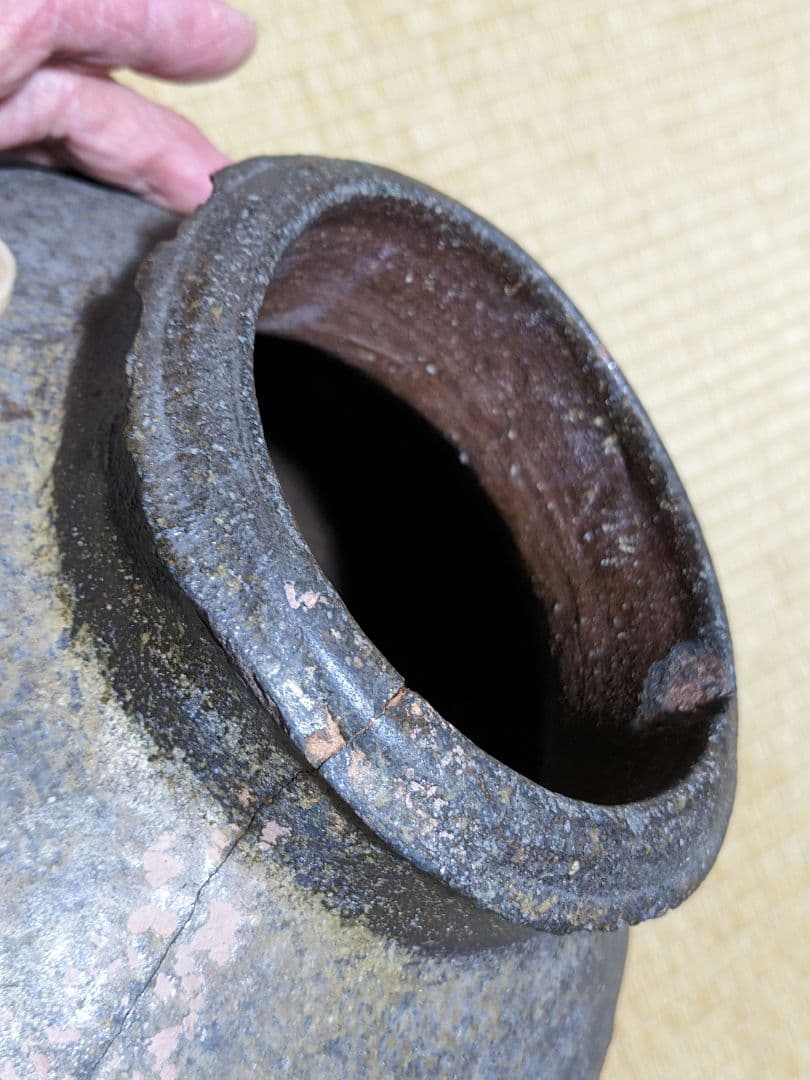 ♦古丹波 焼締め壺 穴窯時代 室町時代〜桃山時代 花器 古美術品 骨董品