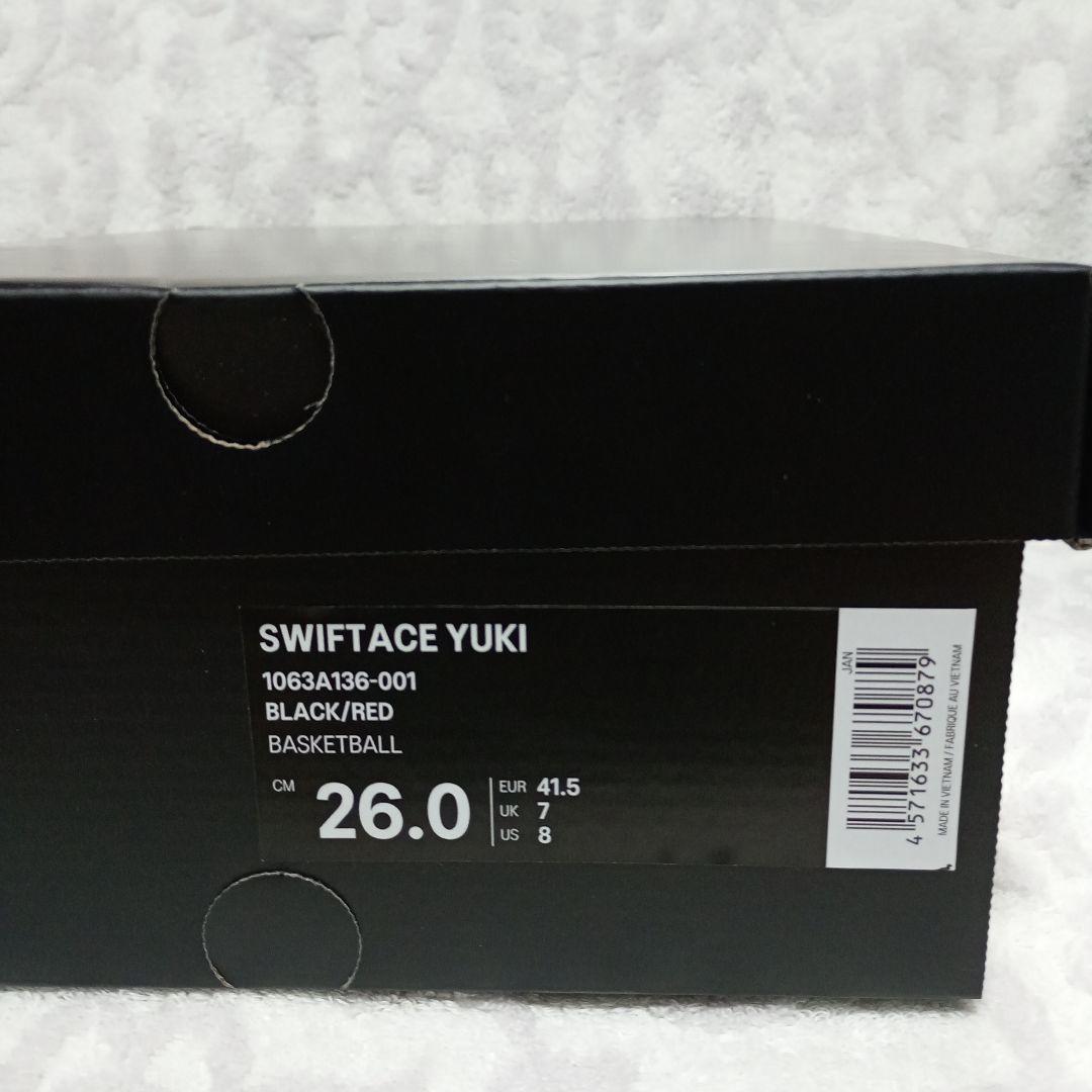 【完売品】新品未使用　河村勇輝　SWIFTACE　YUKI　26cm　黒　赤
