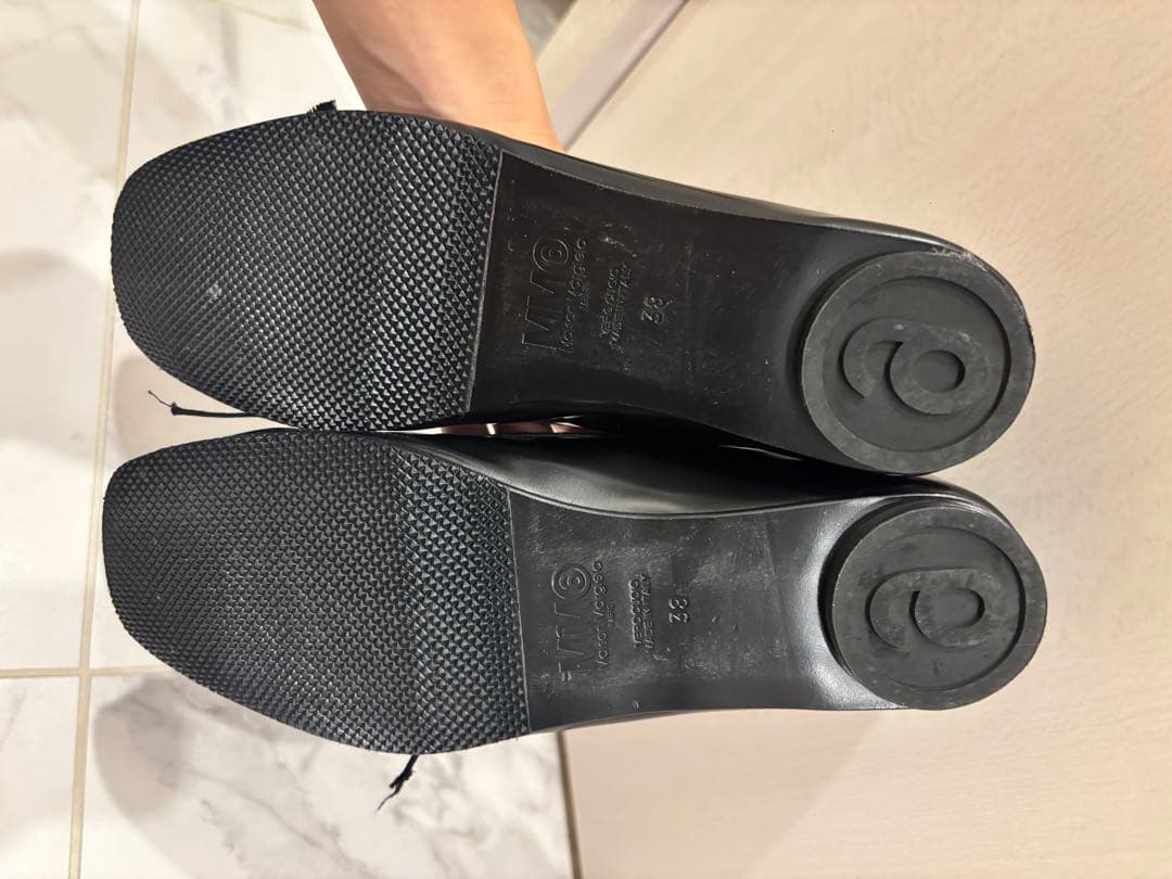 MM6 メゾンマルジェラ　黒 フラットシューズ 24.5-25cm