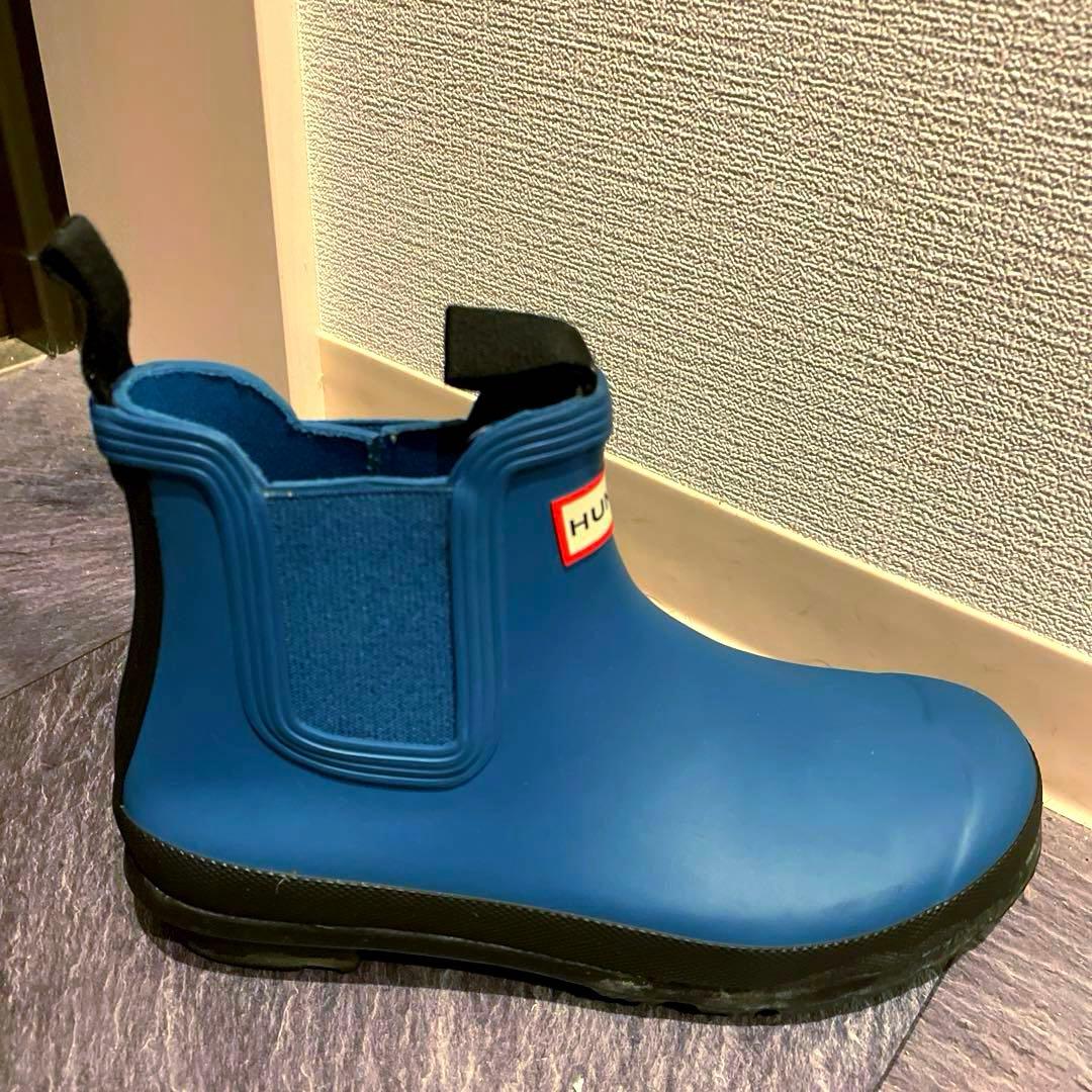 HUNTER/長靴/レインブーツ/ショート/青/24cm/24.5cm/25cm