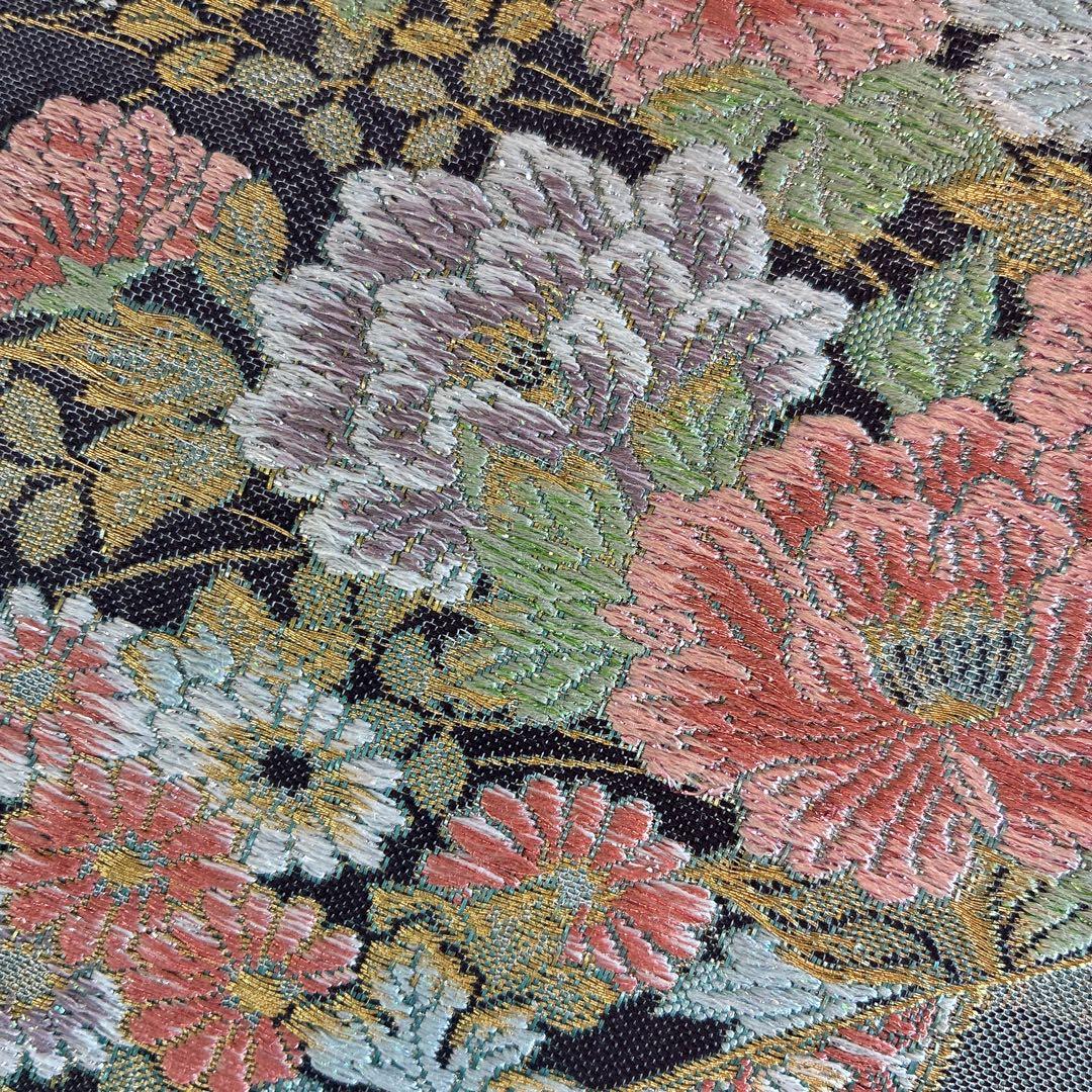 色無地　フルセット　着物　正絹　一つ紋　ブルー系　J9