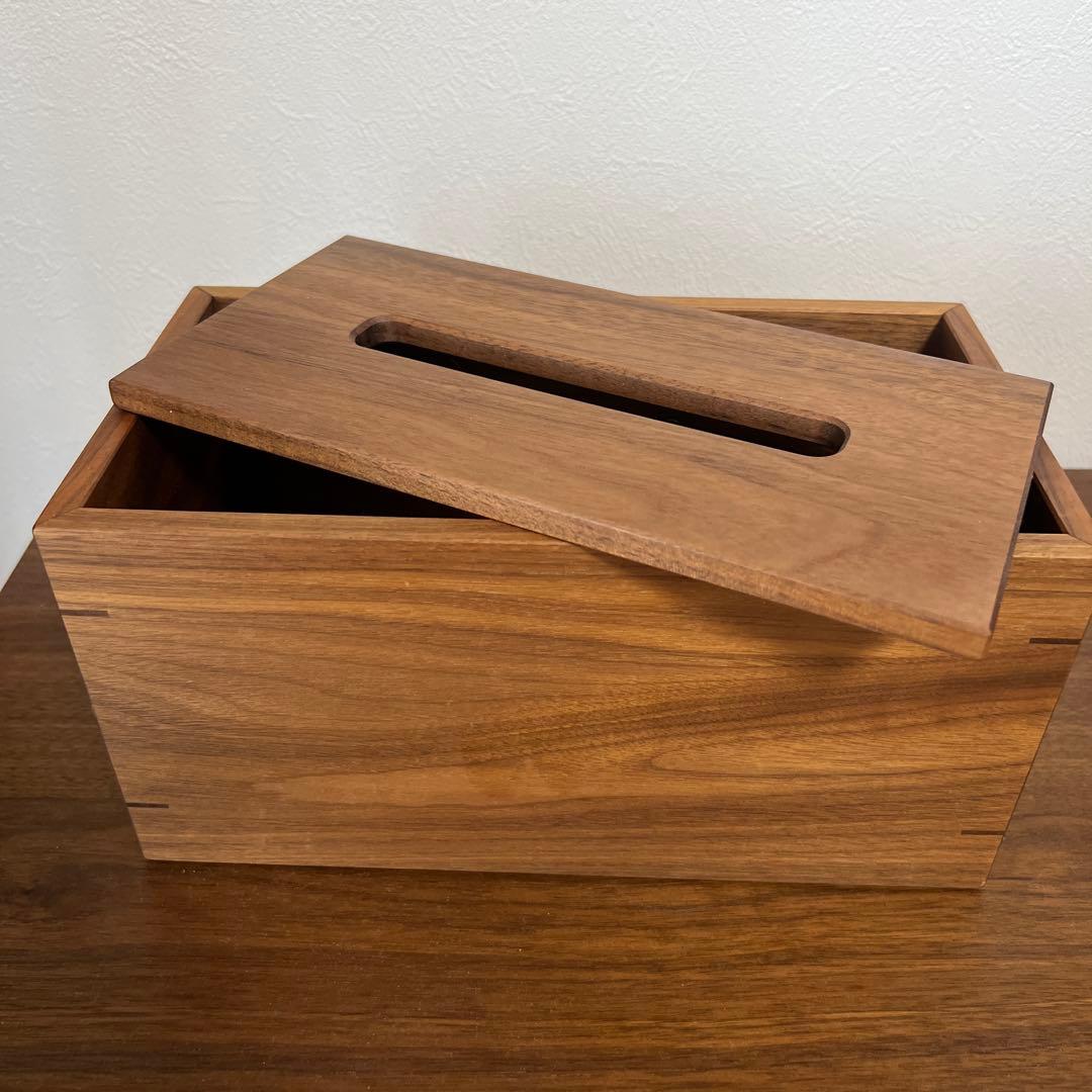 マスターウォール 木製ティッシュボックス ブラウン