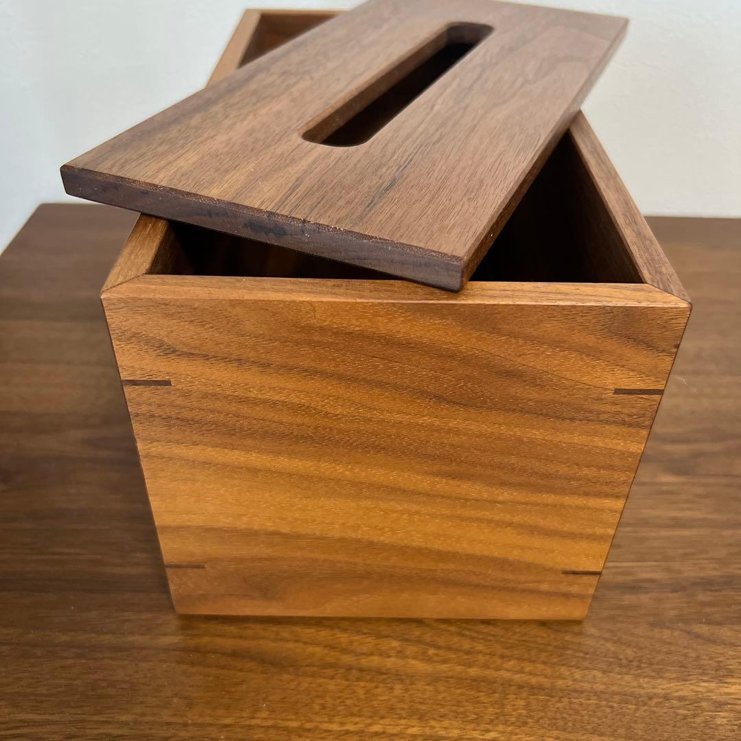 マスターウォール 木製ティッシュボックス ブラウン