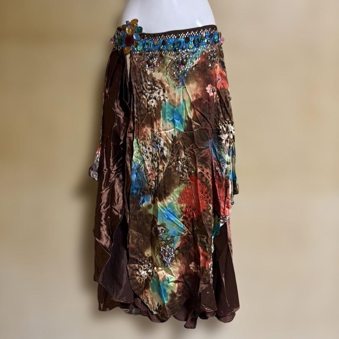 ベリーダンス セットアップ ブラウン マルチカラーEgypt set up