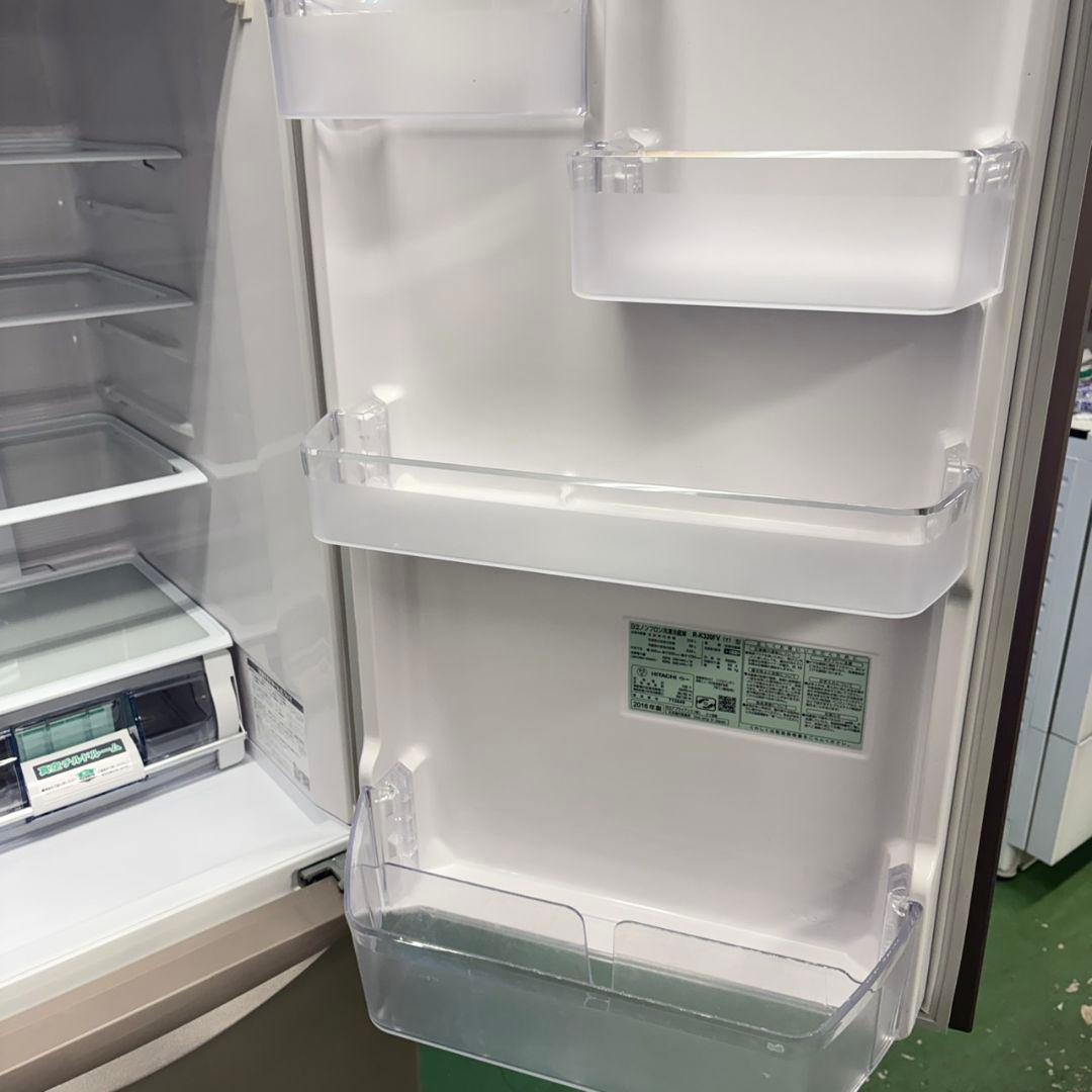 718 日立　大型冷蔵庫　300L強　小型　家庭用　自動製氷　右開き　3ドア