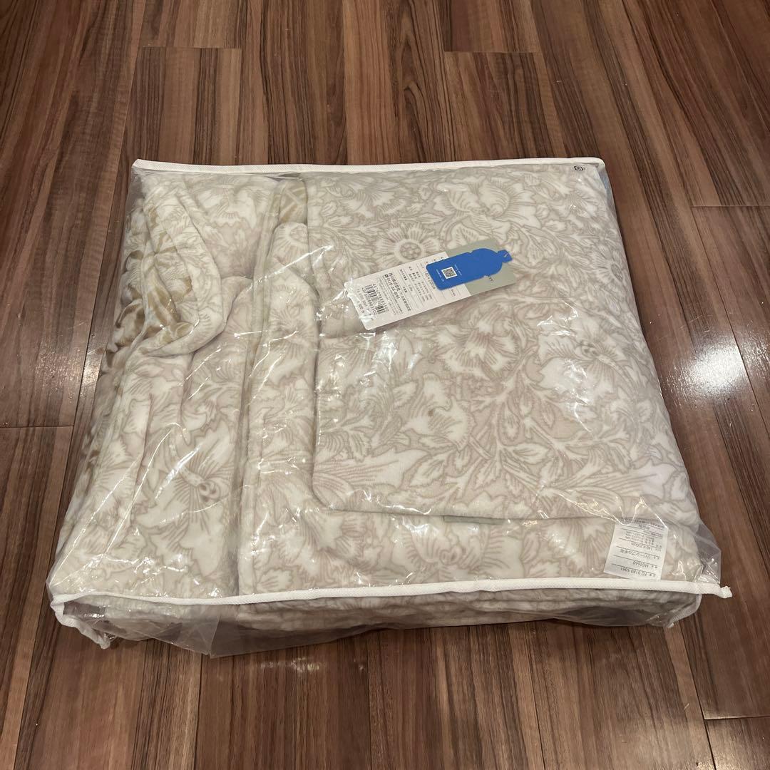 西川　モリスギャラリー　リバーシブル毛布