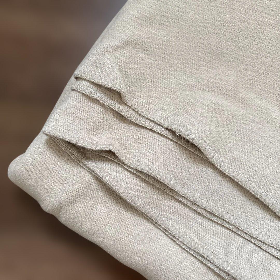 evam eva コットン　ブランケット　セージ色