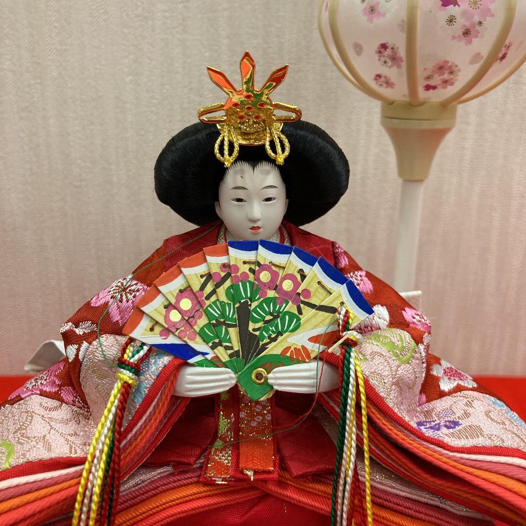 K６ 美品！可愛いケース人形　巾42㎝位　親王ケース　ひな人形ケース