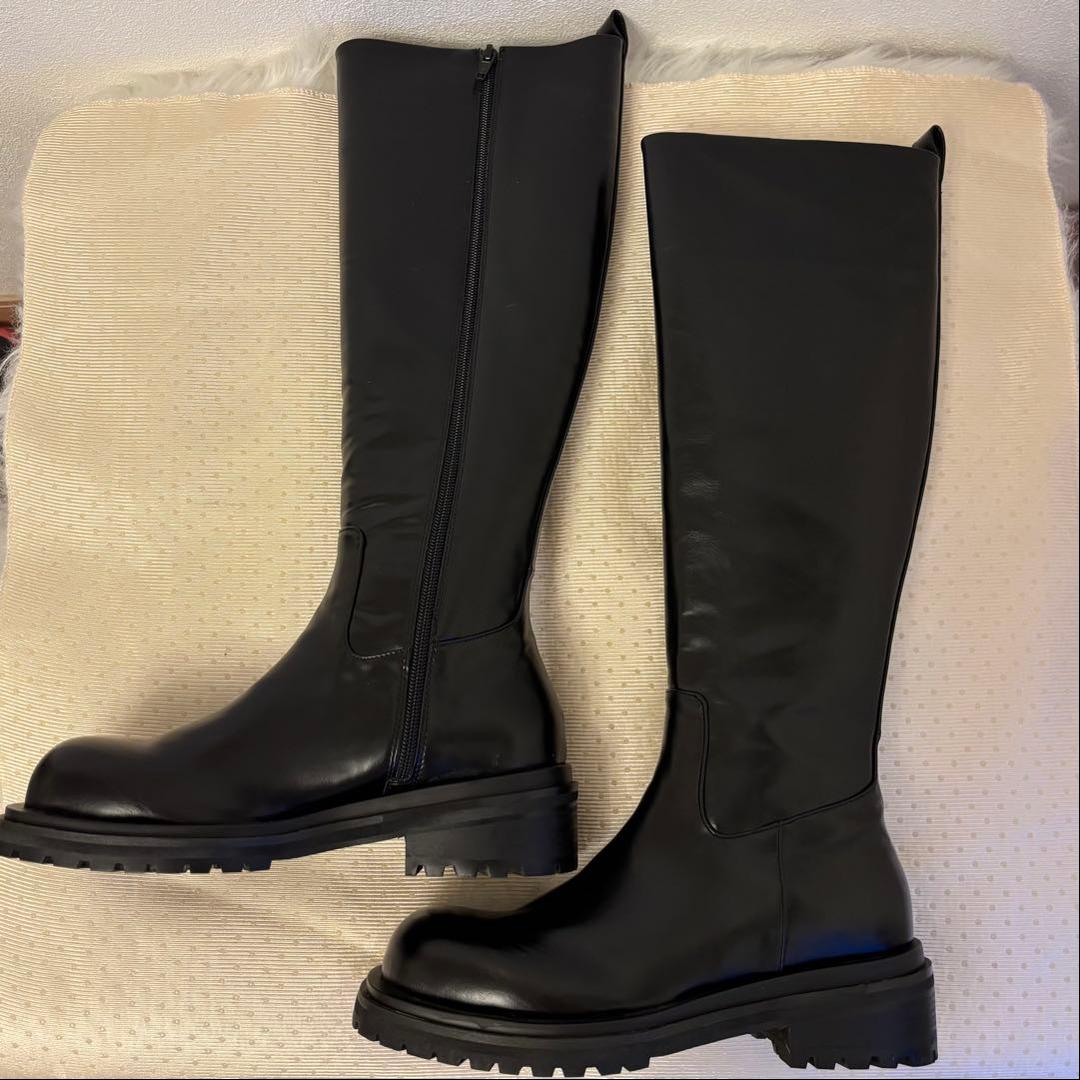 未使用級✨THE glow CANAL JEAN☆ロングブーツ 黒24.5cm
