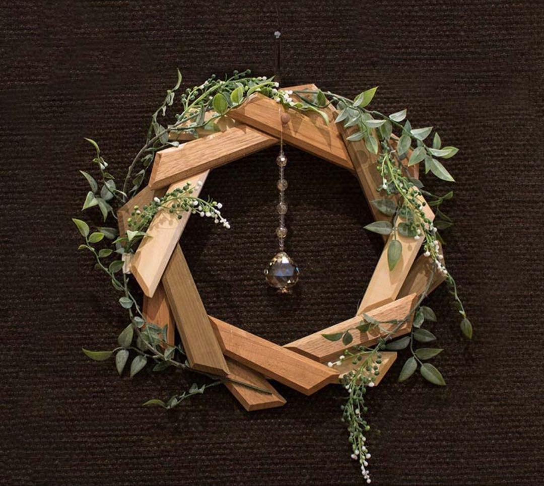 オークビレッジ　寄木リース　新品未使用　送料込み