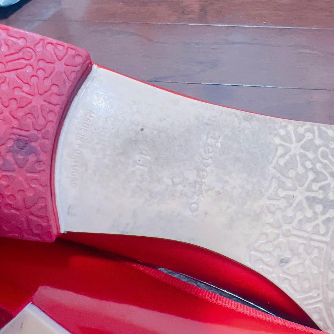 美品！Repettoレッド 41サイズ　フラットシューズ