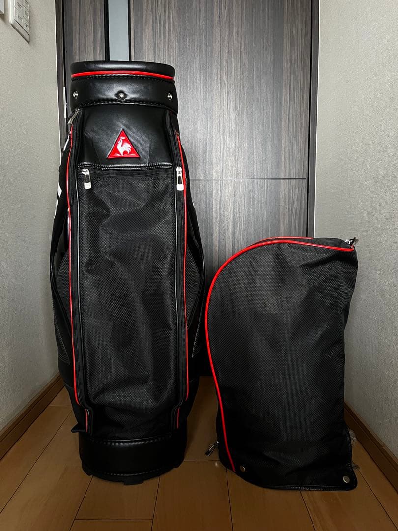 美品 ルコックスポルティフ ゴルフ　lecoq キャディバッグ　黒　9.5型