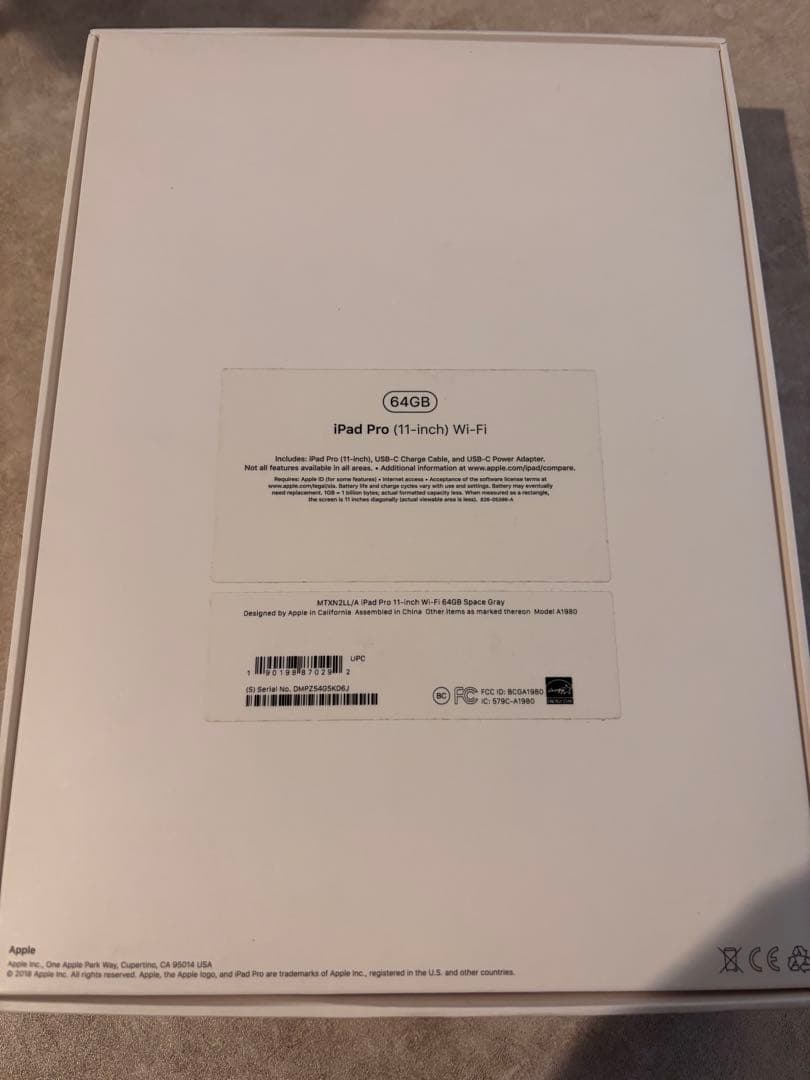 最終価格　超美品・iPad Pro 11inc第1世代 Wi-Fi 64G