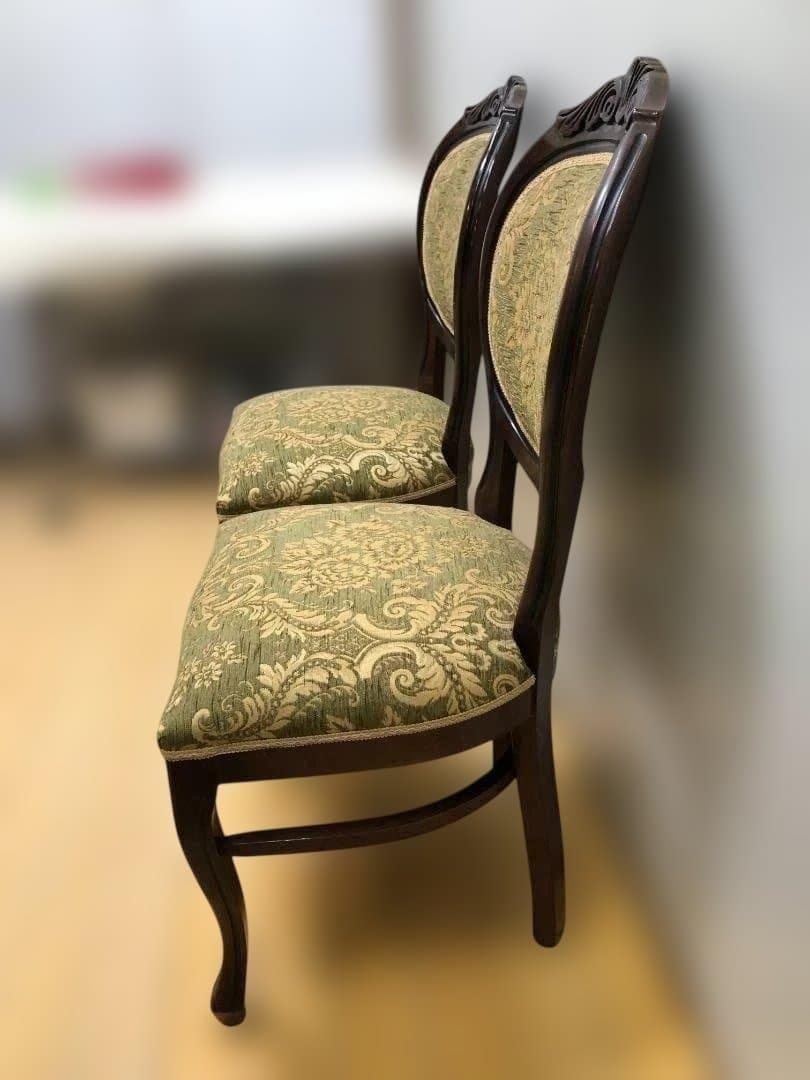 クラシックスタイル 木製チェア 2脚セット