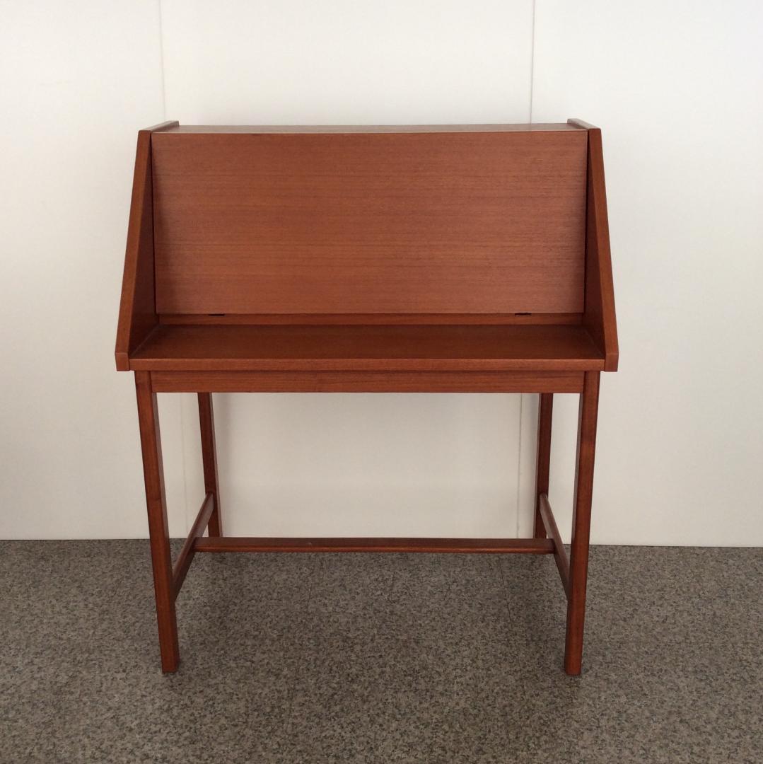 ライティングビューロー W90 マグネット式扉 引出し２ヵ所 ブラウン系