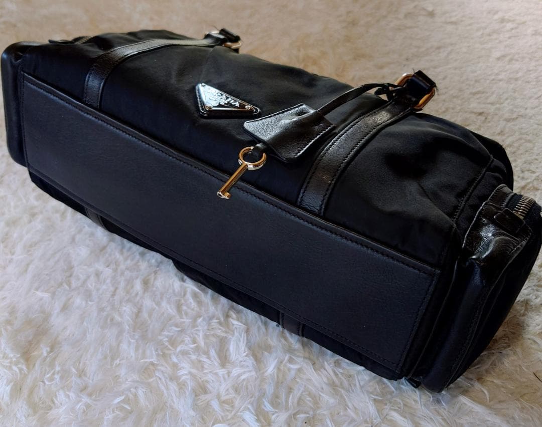 PRADA プラダ ショルダーバッグ ブラック ナイロン×レザー 美品