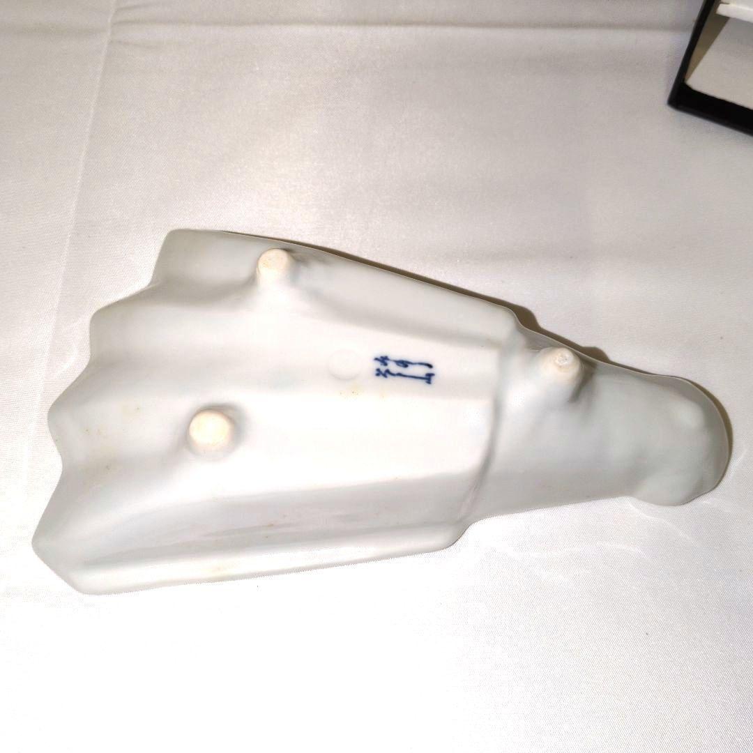 【値下げ】染付山水　半開扇　向付　青白磁　扇形皿　特選陶器５枚セット　箱入り