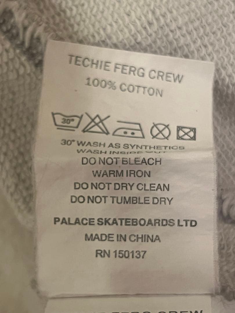 PALACE グレー スウェットシャツ Sサイズ