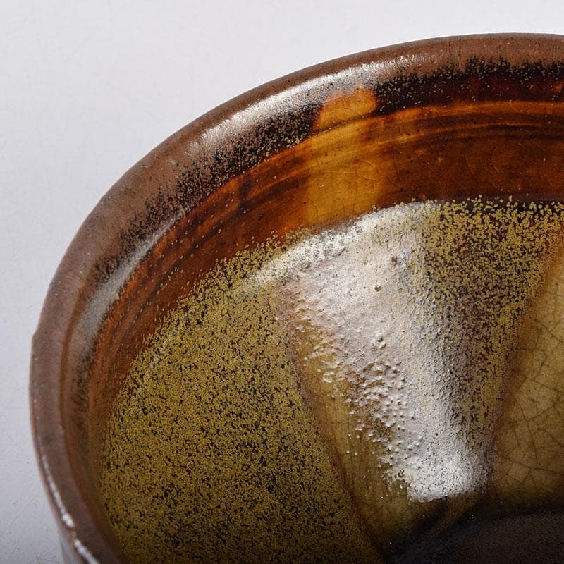 茶道具　瀬戸焼　古瀬戸天目茶碗　仕覆付　龍光極め箱　C　R8926