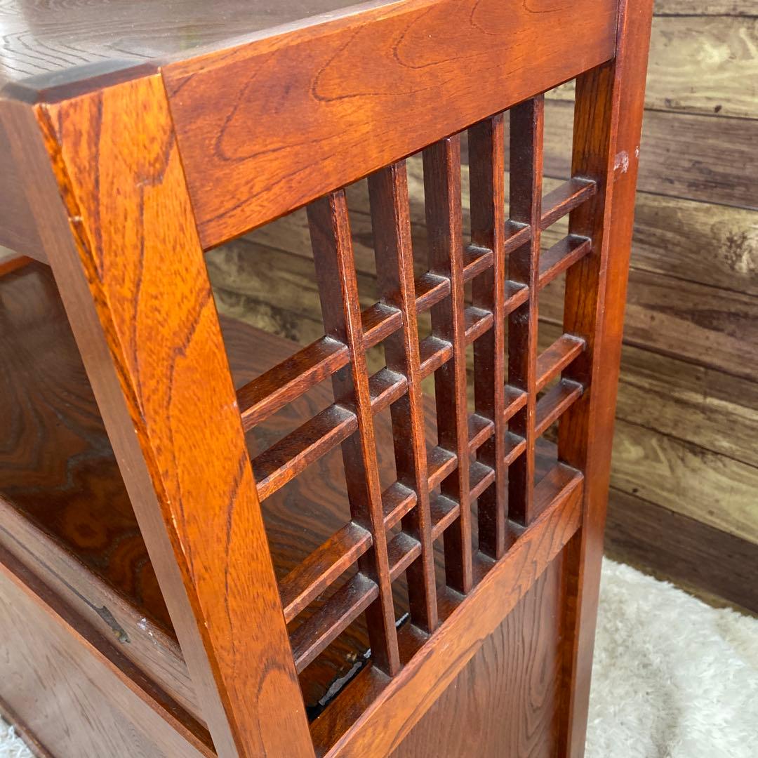 ◯ karimoku カリモク　飾り棚 茶箪笥 茶棚　昭和レトロ