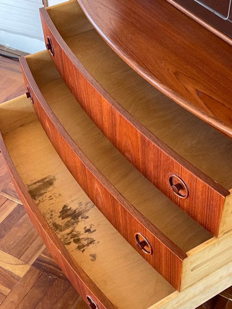 北欧 デンマーク ヴィンテージ チーク ライティング ビューロー