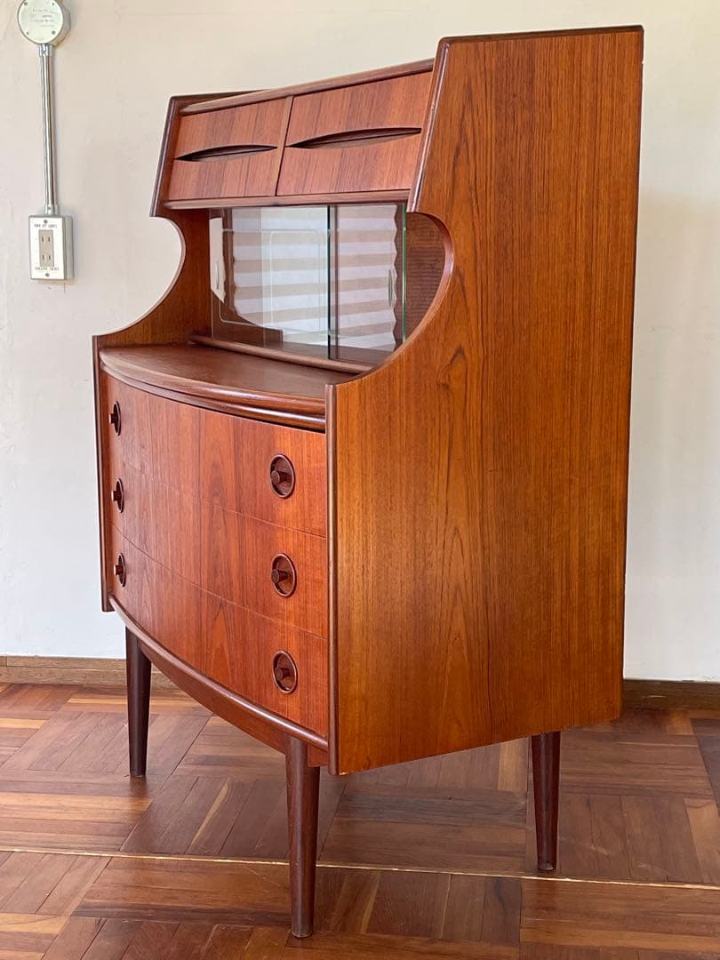 北欧 デンマーク ヴィンテージ チーク ライティング ビューロー