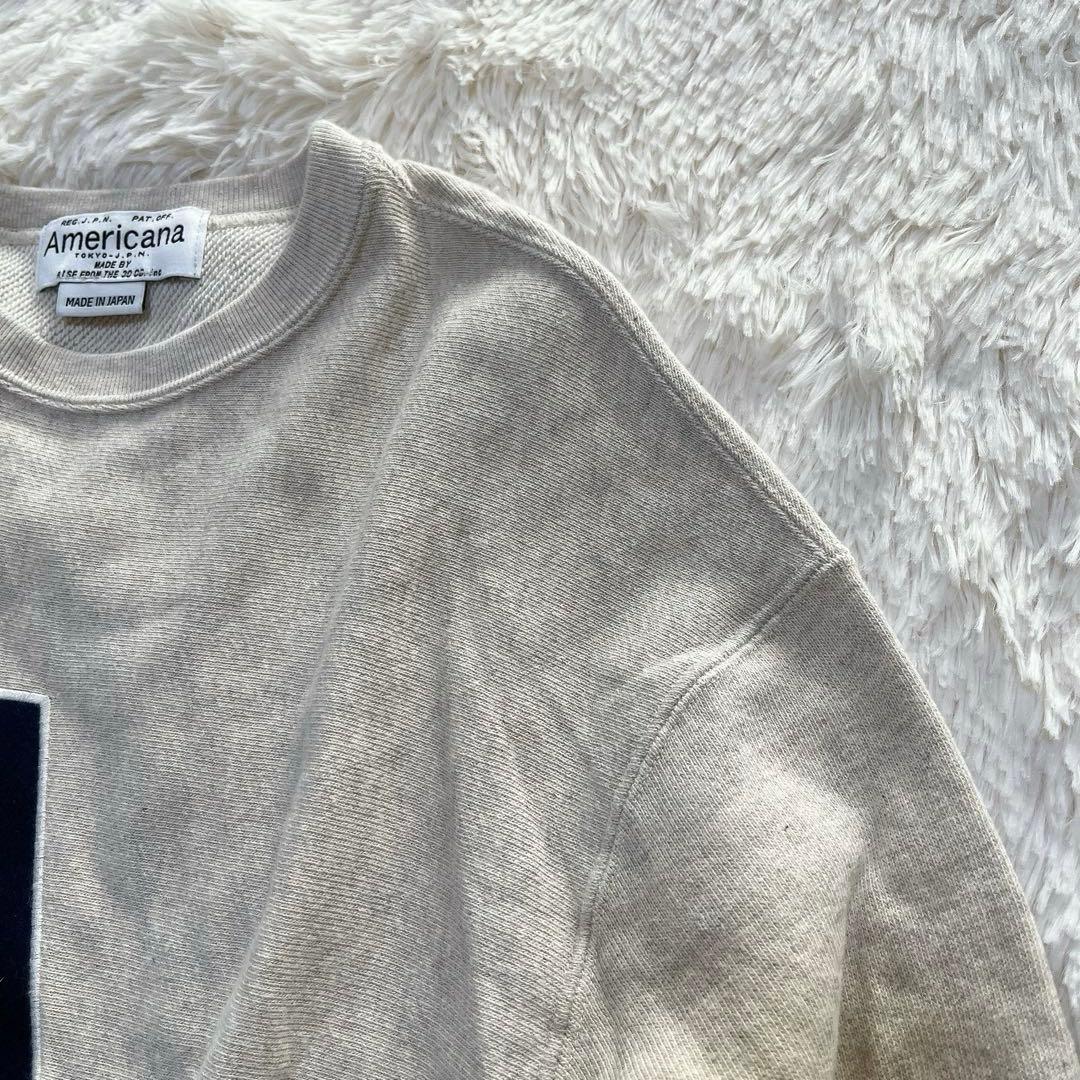 大人気✨Americana Aロゴ スウェット　トレーナー　オートミール　綿　M