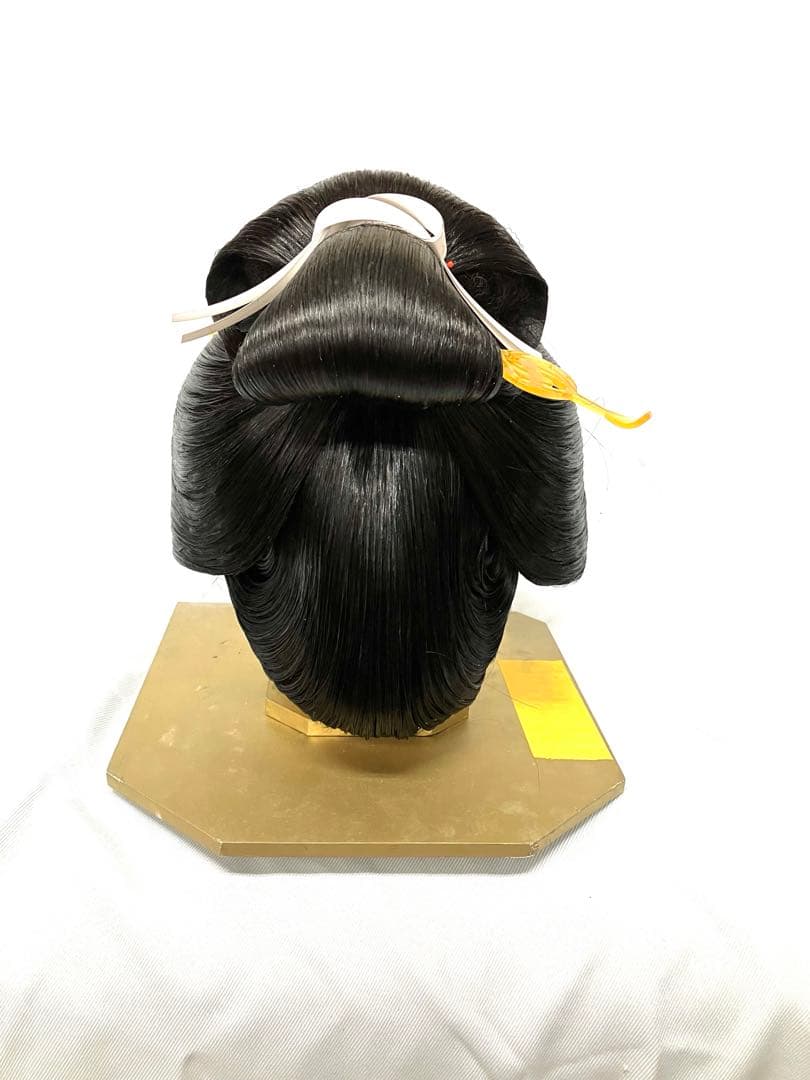 つぶし島田、中サイズ(黒髪)中古舞踊かつら、 日本髪かつら、大衆演劇かつら