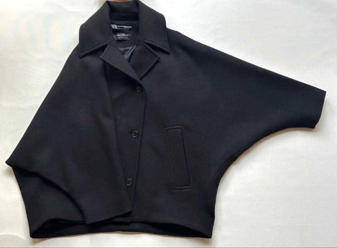 ZARA MANTECO オーバーサイズウールコート23AWブラックXXS