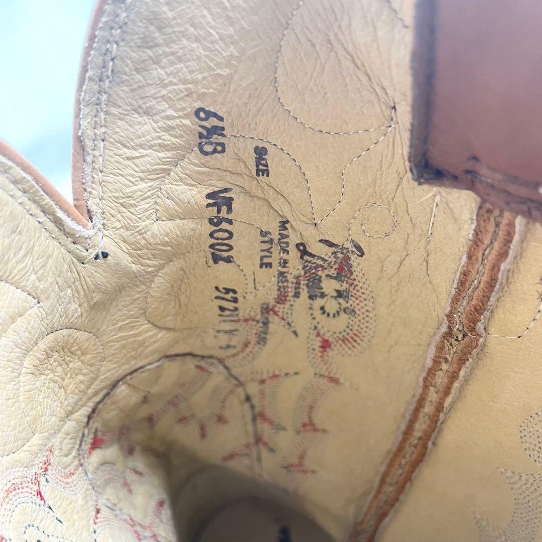 【良品】Tony Lama トニーラマ ウエスタンブーツ 刺繍 レザー ブラウン